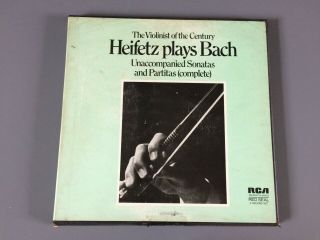 Heifetz " Plays Bach - Unaccompanied Sonatas " 3 X Rca Lp Box Set Cat Ser5669/71