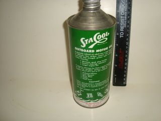 RARE STA COOL OUTBOARD MOTOR OIL CAN 1 QT SPECIAL MOTOR OIL CHICAGO 2