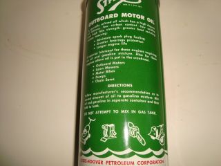 RARE STA COOL OUTBOARD MOTOR OIL CAN 1 QT SPECIAL MOTOR OIL CHICAGO 3