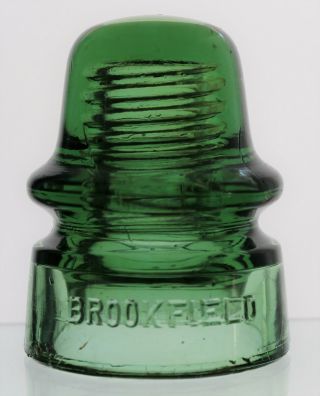 Yellow Green Cd 162.  1 Brookfield Glass Insulator