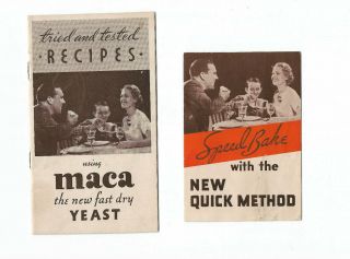 Vintage Northwestern Yeast Recipe Advertising Booklets Pamphlets 1930s