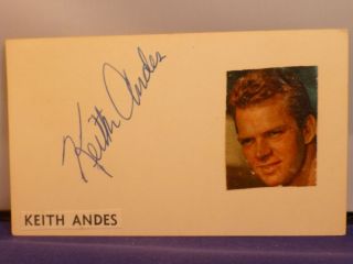 Keith Andes Signed Index Card With