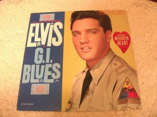 Elvis Presley G.  I.  Blues 1960 Rca Lpm - 2256 W/rare Wooden Heart Sticker $600 Bk