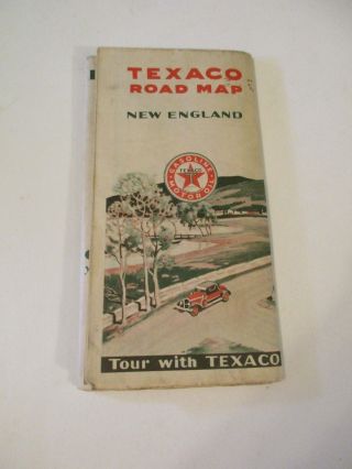 Vintage 1931 Texaco England Oil Gas Service Station Road Map