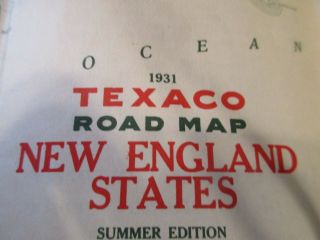 Vintage 1931 Texaco England Oil Gas Service Station Road Map 3