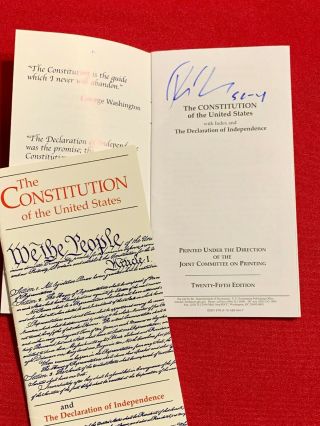 Congressman And Chair Trey Gowdy Signed U.  S.  Constitution