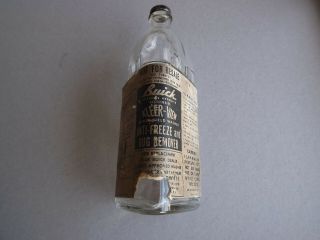 Antique Buick Kleer View Anti Freeze Bug Cleaner Bottle Tin Lid Motor Car Washer