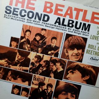 1964 The Beatles - Second Album Lp Record - T2080 - Capitol Records - Vg,  / Vg,