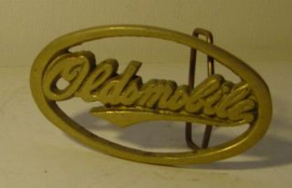Cast Brass Oldsmobile Belt Buckle Advertising