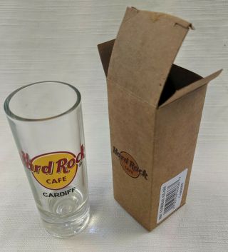 Hard Rock Cafe Cardiff (closed) Black Letter - Cordial City Logo Shot Glass