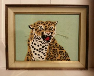 Leopard Vintage Retro Kitsch Art Tiger Cat Lion Panther Memorabilia Gift Present