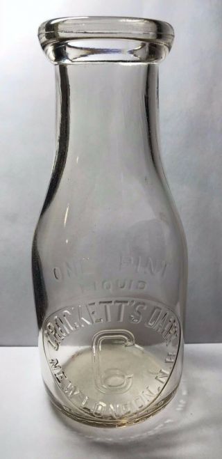Vintage Pint Milk Bottle - Crockett 