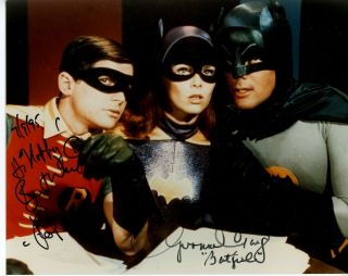 Burt Ward Yvonne Craig Batman Signed 8x10 Photo - Batgirl & Robin