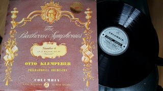 Sax 2260 Beethoven Symphony No.  6 Klemperer Uk 1st Columbia Blue Silver B/s Ex,