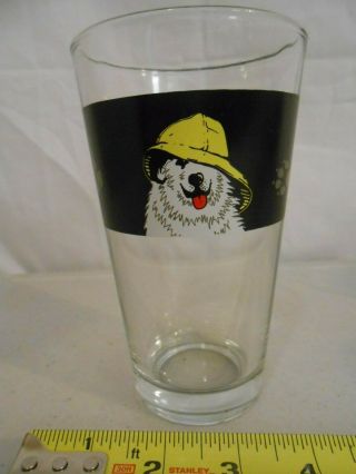 Vintage Rare Sea Dog Brewing Co Me Pint Beer Glass Paws Black Bar Man Cave 2 Htf