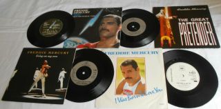 4 X Queen Freddie Mercury 7 " I Was Born To Love You Time Living On Own Pretender