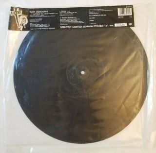 Ozzy Osbourne Etched Vinyl Record Lp Uk Limited Numbered Ed.  Ozzmosis Single