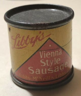 1930 ' s Libby ' s Miniature Salesman Sample Doll Toy Tin LItho Food Vienna Sausages 6