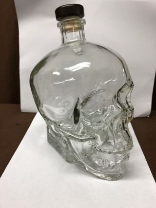 Large 9 Inch 1.  75l Crystal Head Vodka Skull Bottle