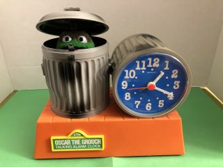 1977 Bradley Sesame Street Oscar The Grouch Talking Alarm Clock
