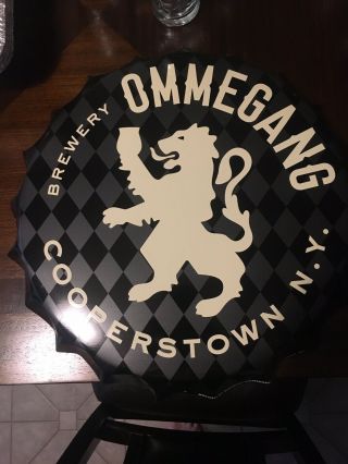 Ommegang Hennepin Beer Advertisement Tin Sign Craft Cooperstown Ny