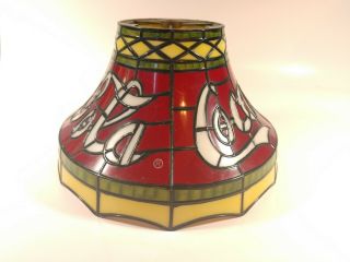 Vintage Coca Cola Plastic Tiffany Stained Glass Style Lamp Shade 10.  5 