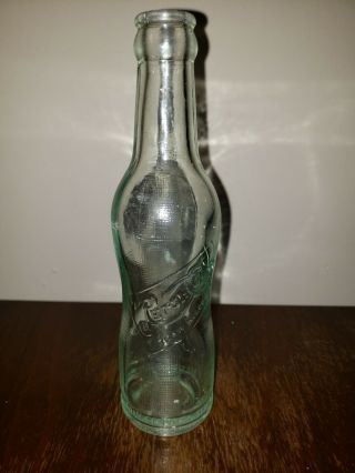 6 1/2 Oz Pepsi Cola Bottle Old Vintage Antique,  With Lightly Green Tinted Glass