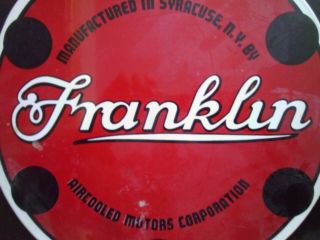 Franklin porcelain sign Air cooled Motors Corp. 2