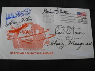 Sts 51f Landing Edwards Crew Signed,  Space