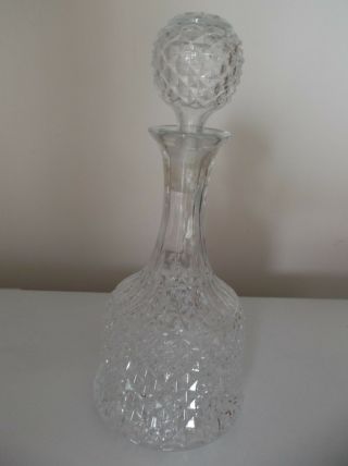 Vintage Cut Glass Decanter - Made In Italy