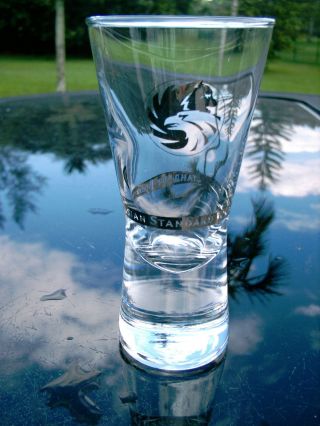 Russian Standard Vodka Bear & Eagle Silver Shooter Glass 3 1/2 Inch