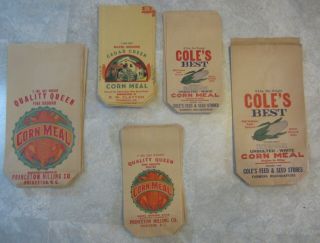 Of 55 Old Vintage Corn Meal - Bags - Cole 