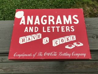 Complete 1950’s Coca Cola “anagrams And Letters” Game