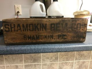 Shamokin Pa Beverage Company Soda Pop Acl Soda Bottle Wooden Crate Box