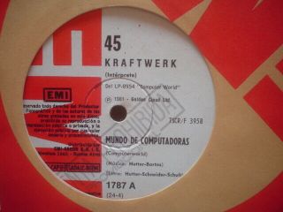 Kraftwerk 7 " Amor Computado - Mundo De Comput Argentina Id 49126 Promo White Labe