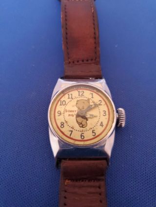 Very Rare 1949 Ingraham Porky Pig Character Watch Example
