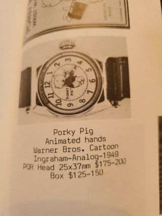 VERY RARE 1949 INGRAHAM PORKY PIG CHARACTER WATCH EXAMPLE 2