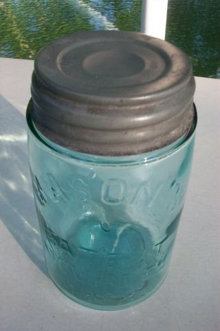 MASON ' S PATENT NOV.  30TH 1858.  pt fruit jar Reverse U.  G.  Co.  Antique canning 3