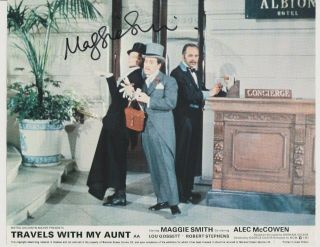 Maggie Smith - Downton Abbey - Missjean Brodie Signed Travels With My Aunt 8x10 Pic