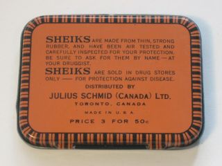 Old Sheik Condom Tin Canada Toronto 2