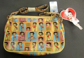 Betty Boop 2004 Purse Multi Posing Betty Pudgy Microphone Multi Colors