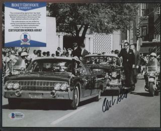 Clint Hill Secret Service Signed 8x10 Photo Autographed Auto Beckett Bas 1
