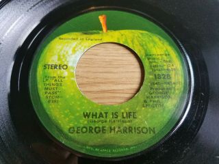 The Beatles George Harrison Apple 45 record WHAT IS LIFE,  1971 picture sleeve 2