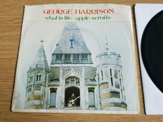 The Beatles George Harrison Apple 45 record WHAT IS LIFE,  1971 picture sleeve 5