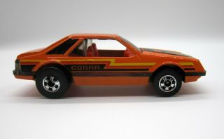 1979 Hot Wheels Orange Ford Cobra Mustang Blackwall Bw Hong Kong Car