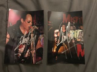 The Misfits Jerry Only 2 Autographed 4x6 Photos Horror Punk Danzig