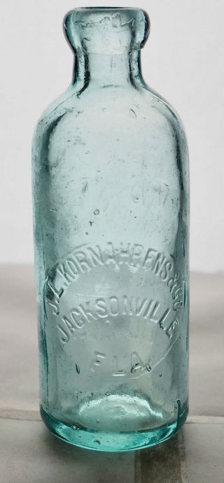 Old Hutch Hutchinson Soda Bottle – J.  L.  Kornahrens & Co Jacksonville Fl - Fl0071