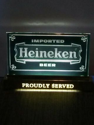 Vintage Heineken Holland Beer Lighted Cash Register Topper Sign Bar Top/shelf