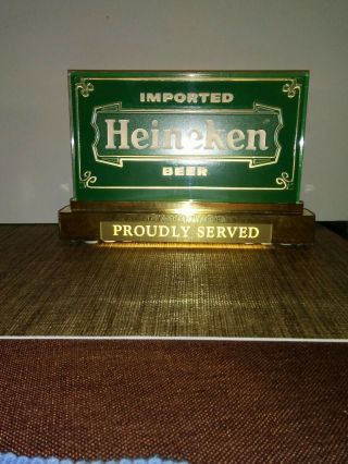 Vintage Heineken Holland BEER Lighted cash register topper sign Bar Top/Shelf 7