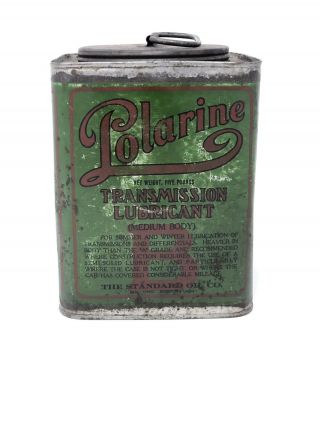 Early 1900’s Rare Polarine 5lb Grease Can - Sinclair / Opaline / Standard Oil